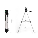 Live Broadcast Tripod 3-Section Folding Legs Aluminum Alloy Tripod Mount with U-Shape Three-Dimensional Tripod Head & Phone Clamp for DSLR & Digital Camera, Adjustable Height: 47.5-133cm, 330A