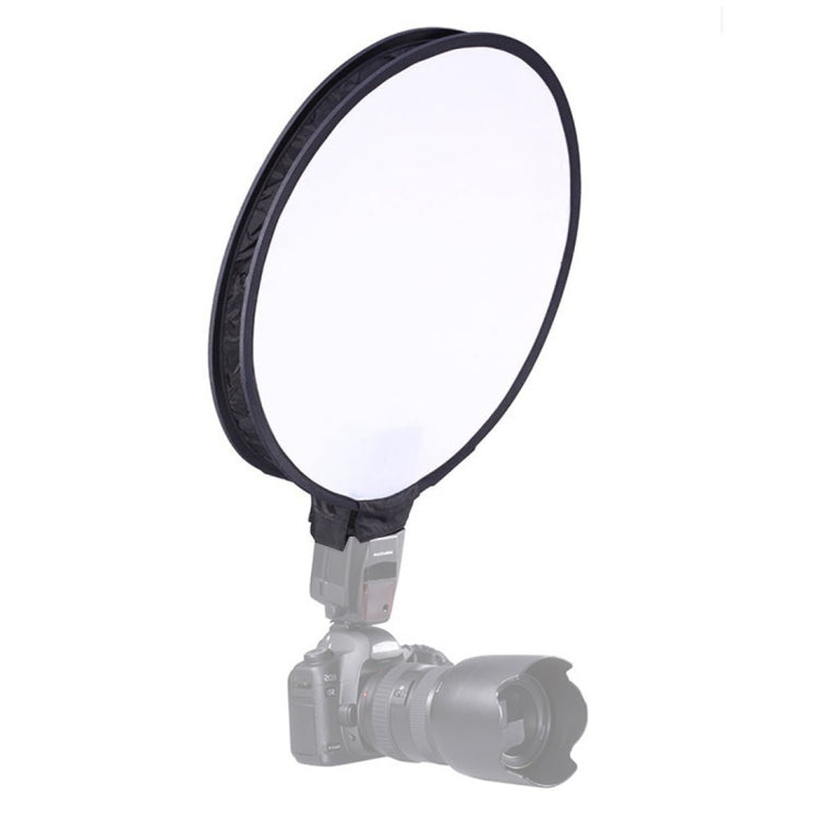 30cm Universal Round Style Flash Folding Soft Box, Without Flash Light Holder(Black + White), 30cm Round Style