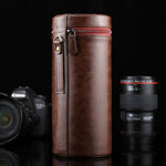 Extra Large Lens Case Zippered PU Leather Pouch Box for DSLR Camera Lens, Size: 24.5*10.5*10.5cm, 24.5 x 10.5cm (Brown), 24.5 x 10.5cm (Coffee), 24.5 x 10.5cm (Black)