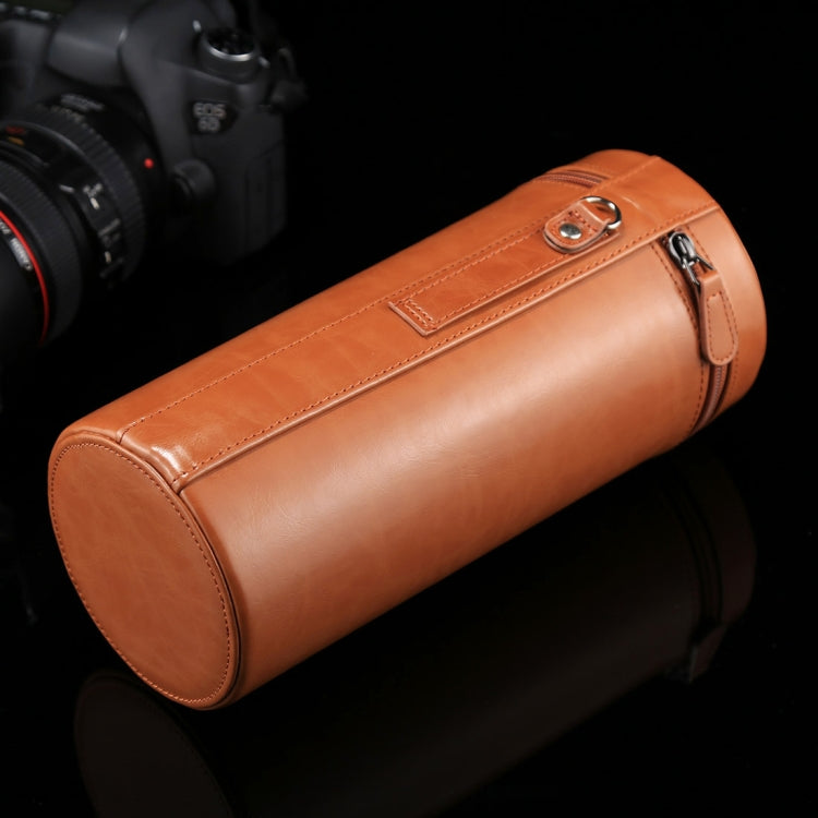 Extra Large Lens Case Zippered PU Leather Pouch Box for DSLR Camera Lens, Size: 24.5*10.5*10.5cm, 24.5 x 10.5cm (Brown), 24.5 x 10.5cm (Coffee), 24.5 x 10.5cm (Black)