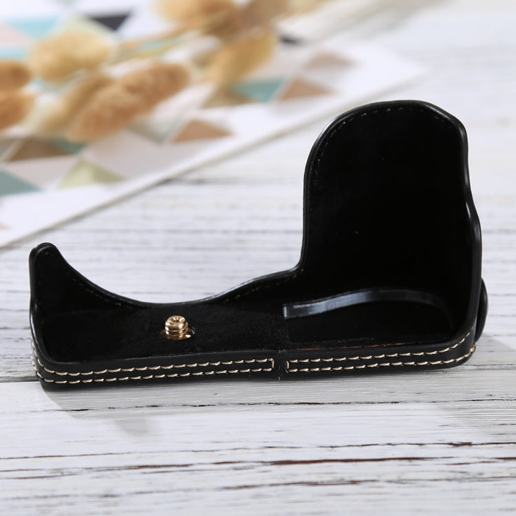 1/4 inch Thread PU Leather Camera Half Case Base for Sony ILCE-5100 / A5100, For Sony A5100