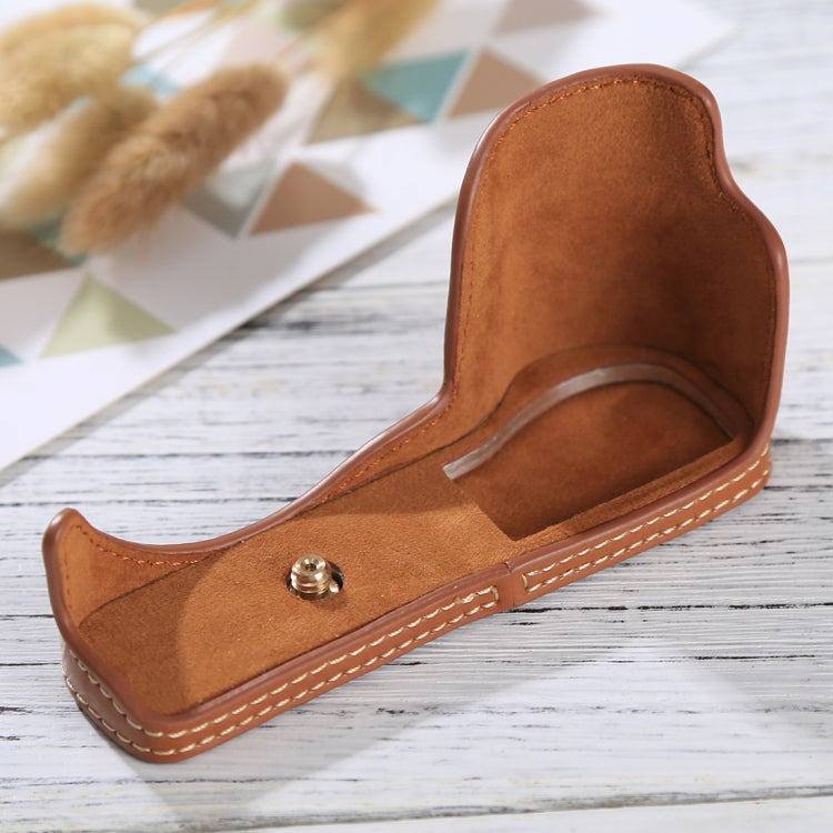 1/4 inch Thread PU Leather Camera Half Case Base for Sony ILCE-5100 / A5100, For Sony A5100