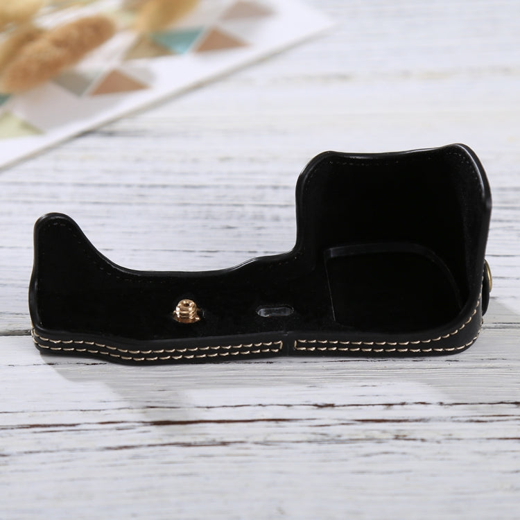 1/4 inch Thread PU Leather Camera Half Case Base for Sony ILCE-6000 / A6000, For Sony A6000