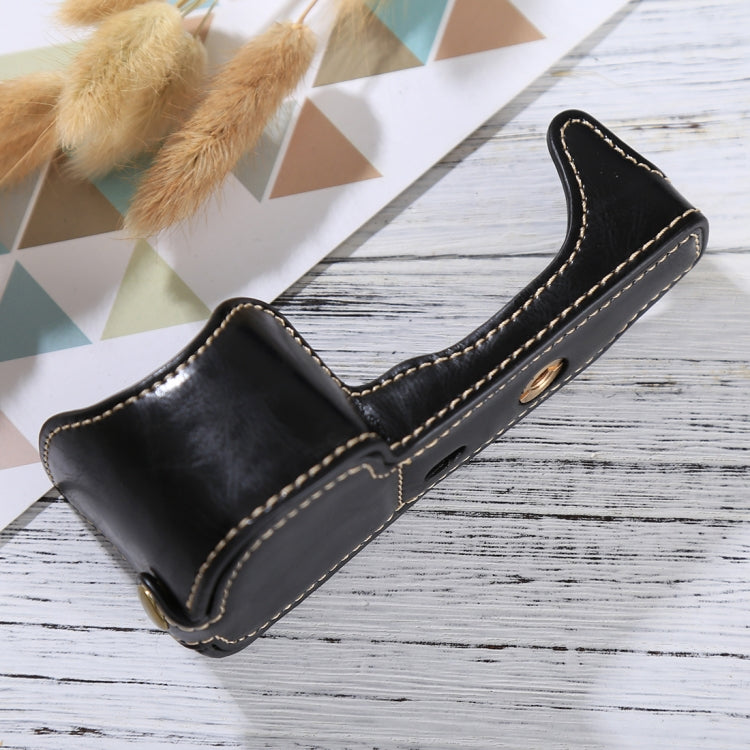 1/4 inch Thread PU Leather Camera Half Case Base for Sony ILCE-6000 / A6000, For Sony A6000