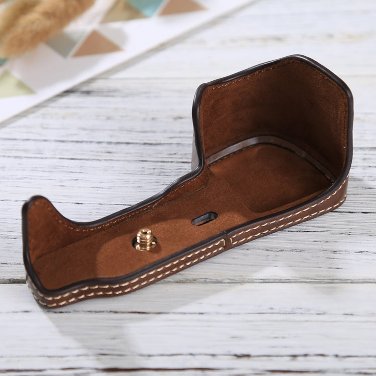 1/4 inch Thread PU Leather Camera Half Case Base for Sony ILCE-6000 / A6000, For Sony A6000