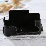 1/4 inch Thread PU Leather Camera Half Case Base for FUJIFILM X-E3, For FUJIFILM X-E3, For FUJIFILM XE3