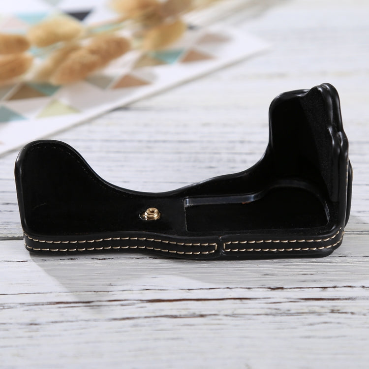 1/4 inch Thread PU Leather Camera Half Case Base for Canon EOS M3, For Canon M3