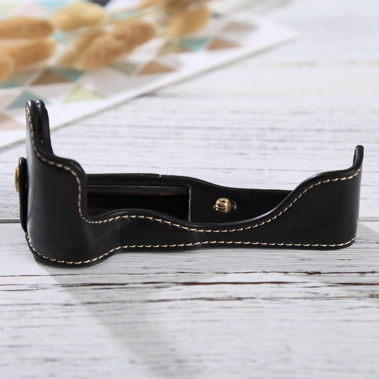 1/4 inch Thread PU Leather Camera Half Case Base for Canon EOS M3, For Canon M3