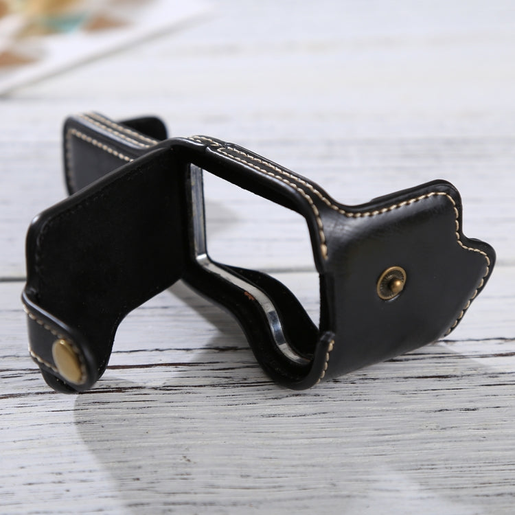 1/4 inch Thread PU Leather Camera Half Case Base for Canon EOS M3, For Canon M3