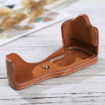 1/4 inch Thread PU Leather Camera Half Case Base for Canon EOS M3, For Canon M3