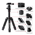 TRIOPO T226 Adjustable Portable  Aluminum Alloy Tripod with D-0 Ball Head for SLR Camera, T226