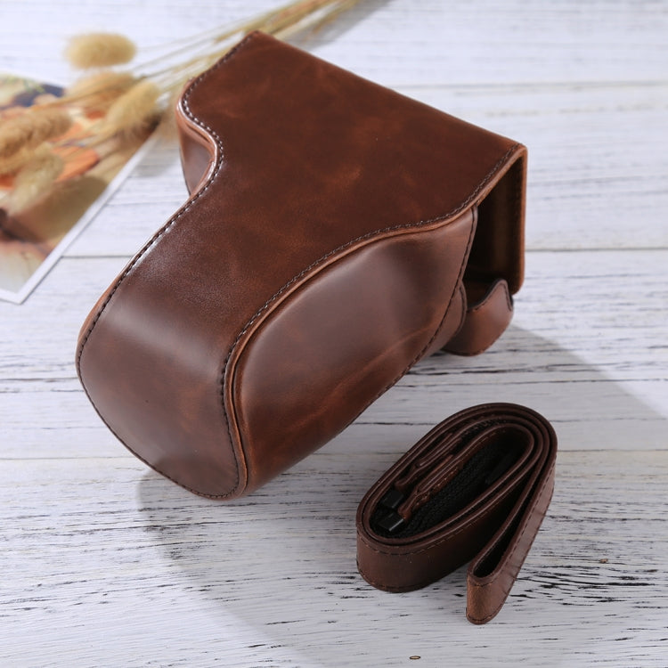 Full Body Camera PU Leather Case Bag with Strap for Canon EOS M6 (18-150mm Lens), For EOS M6 (18-150mm), For EOS M6(18-150mm)