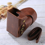 Full Body Camera PU Leather Case Bag with Strap for Canon EOS M6 (18-150mm Lens), For EOS M6 (18-150mm), For EOS M6(18-150mm)