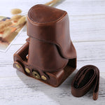 Full Body Camera PU Leather Case Bag with Strap for Canon EOS M6 (18-150mm Lens), For EOS M6 (18-150mm), For EOS M6(18-150mm)