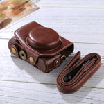 Full Body Camera PU Leather Camera Case Bag with Strap for Canon PowerShot G7 X Mark II, For Canon PowerShot G7 X Mark II, For G7X Mark II, For G7X II