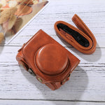 Full Body Camera PU Leather Camera Case Bag with Strap for Canon PowerShot G7 X Mark II, For Canon PowerShot G7 X Mark II, For G7X Mark II, For G7X II