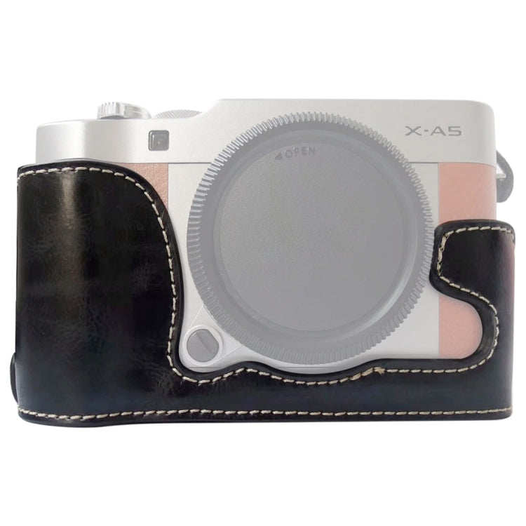 1/4 inch Thread PU Leather Camera Half Case Base for FUJIFILM X-A5 / X-A20, For FUJIFILM XA5