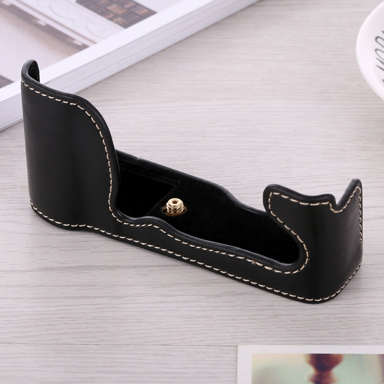 1/4 inch Thread PU Leather Camera Half Case Base for FUJIFILM X-A5 / X-A20, For FUJIFILM XA5
