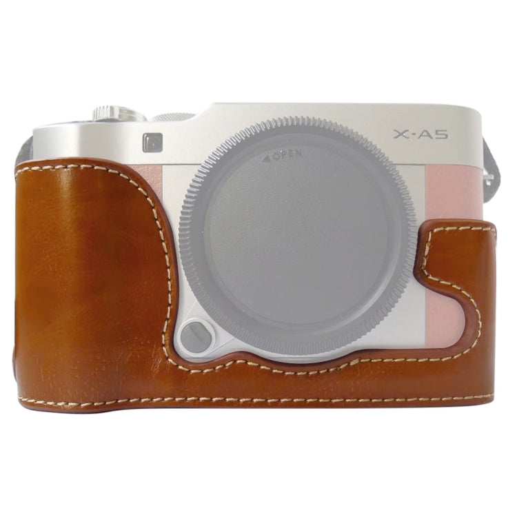 1/4 inch Thread PU Leather Camera Half Case Base for FUJIFILM X-A5 / X-A20, For FUJIFILM XA5
