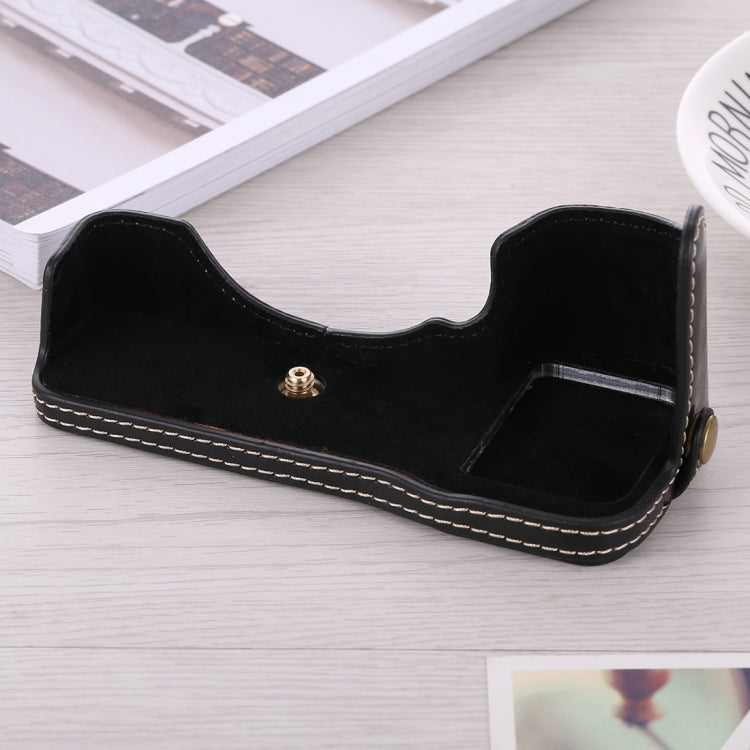 1/4 inch Thread PU Leather Camera Half Case Base for Sony ILCE-A9 / A9 / A7RIII, For Sony A9