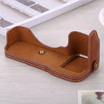 1/4 inch Thread PU Leather Camera Half Case Base for Sony ILCE-A9 / A9 / A7RIII, For Sony A9