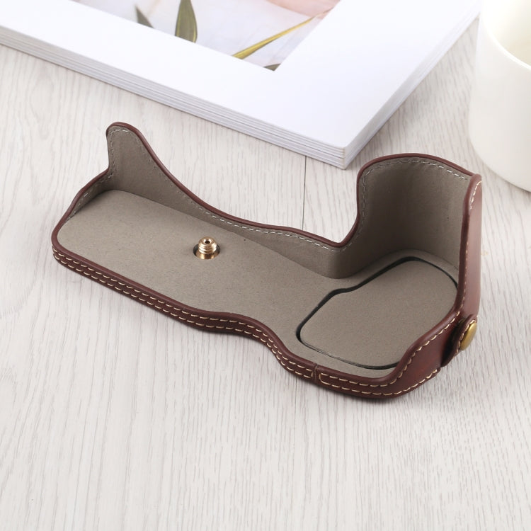 1/4 inch Thread PU Leather Camera Half Case Base for Canon EOS R, For Canon R