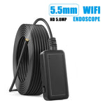 F220 5.5mm HD 5.0MP WIFI Endoscope Inspection Camera with 6 LEDs, Length: 5m, Length: 5m