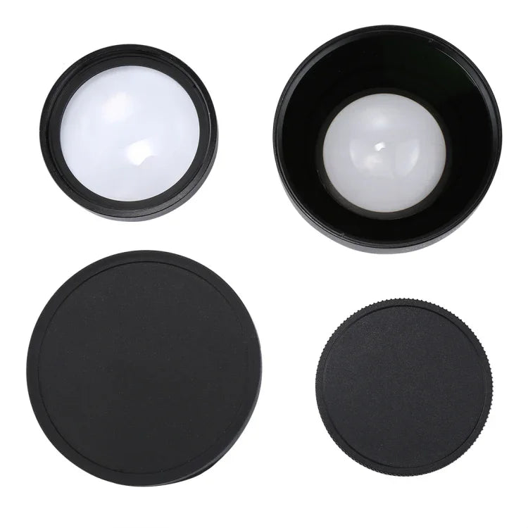 عدسة زاوية واسعة فائقة 62mm 0.43X مع عدسة ماكرو، 62mm