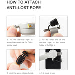 STARTRC Phone Holder Clip Anti-lost Rope Strap Anti-drop for DJI OM4 / Osmo Mobile 3