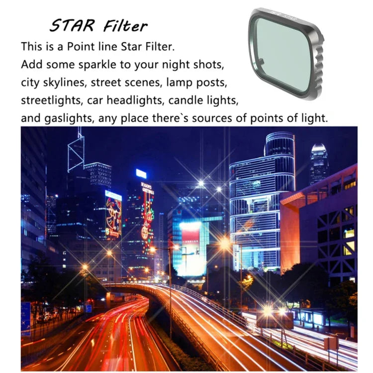 JSR KS 8 in 1 UV + CPL + ND8 + ND16 + ND32 + ND64 + STAR + NIGHT Lens Filter for DJI Air 2S, Aluminum Frame, UV + CPL + ND8 + ND16 + ND32 + ND64 + STAR + NIGHT