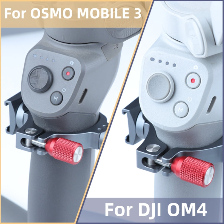 Stabilizer Extension Bracket Ring Adapter with Dual Cold Shoe Base for DJI OM4 / Osmo Mobile 3, Bracket For DJI OM4