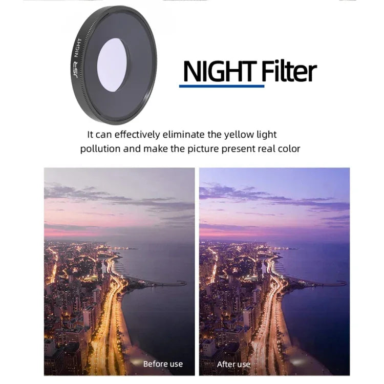 فلتر عدسة NIGHT من JSR لجهاز DJI Osmo Action 3، NIGHT
