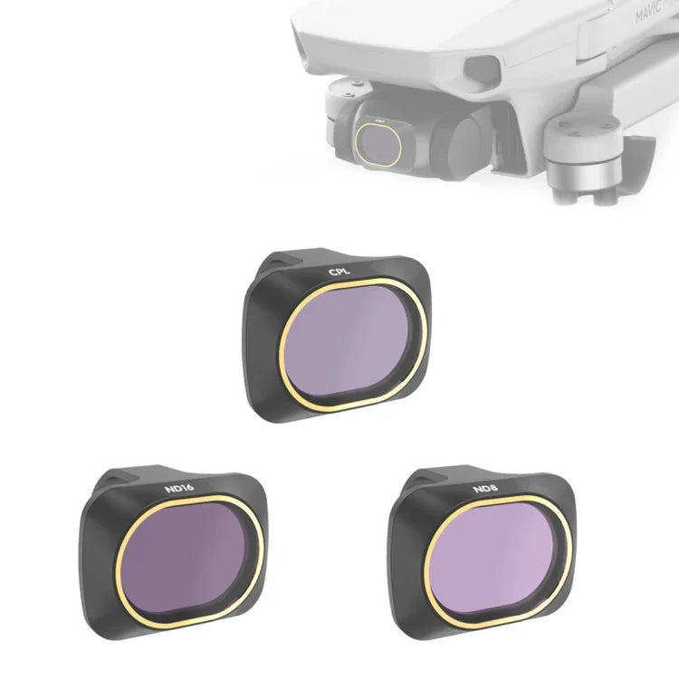 فلتر عدسة 3 في 1 CPL + ND8 + ND16 لكوادكوبتر JSR درون DJI MAVIC mini، CPL + ND8 + ND16