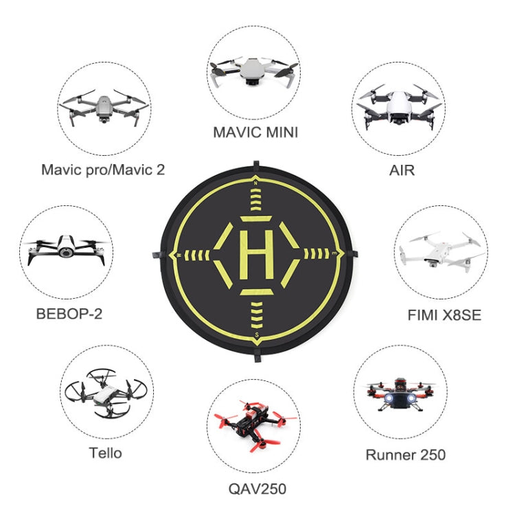 STARTRC RC Drone Quadcopter Portable Parking Apron Fast-fold Landing Parking Pad for DJI Mavic Mini / Mavic Air 2, Diameter: 56cm, Diameter: 56cm