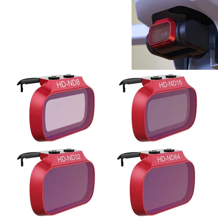 4 PCS PGYTECH P-12A-019 ND8 / 16 / 32 / 64 Dimming Lens Filter Set for DJI Mavic Mini Drone Accessories, ND8 / 16 / 32 / 64 Dimming Lens
