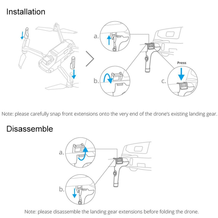 PGYTECH P-16A-036 Portable Heightened Landing Gear Extensions Rack for DJI Mavic Air 2, Extensions Rack