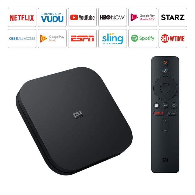 صندوق تلفاز Xiaomi TV Box S الجيل الثاني بدقة 4K HDR مع Google TV وجهاز تحكم عن بعد مع مساعد Google، معالج Cortex-A55 رباعي النواة 64 بت، 2GB+8GB، Google TV، النسخة الأوروبية، صندوق تلفاز S الجيل الثاني