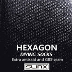 جوارب غوص SLINX 1702 بسماكة 3 مم من النيوبرين غير قابلة للانزلاق، مقاسات S، M، L، XL