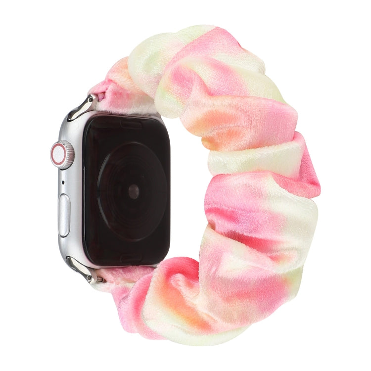 Flannel Hair Ring Replacement Strap Watchband, For Apple Watch Ultra 49mm / Series 8&7 45mm / SE 2&6&SE&5&4 44mm / 3&2&1 42mm, For Apple Watch Series 7 45mm / 6 & SE & 5 & 4 44mm / 3 & 2 & 1 42mm                                                         ...