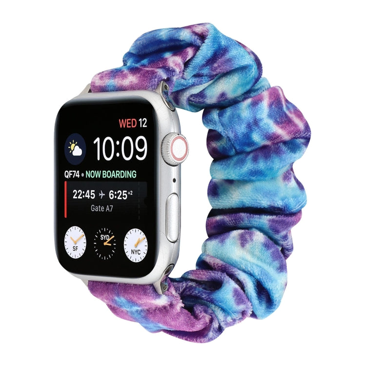 Flannel Hair Ring Replacement Strap Watchband, For Apple Watch Ultra 49mm / Series 8&7 45mm / SE 2&6&SE&5&4 44mm / 3&2&1 42mm, For Apple Watch Series 7 45mm / 6 & SE & 5 & 4 44mm / 3 & 2 & 1 42mm                                                         ...