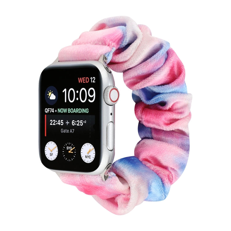 Flannel Hair Ring Replacement Strap Watchband, For Apple Watch Ultra 49mm / Series 8&7 45mm / SE 2&6&SE&5&4 44mm / 3&2&1 42mm, For Apple Watch Series 7 45mm / 6 & SE & 5 & 4 44mm / 3 & 2 & 1 42mm                                                         ...