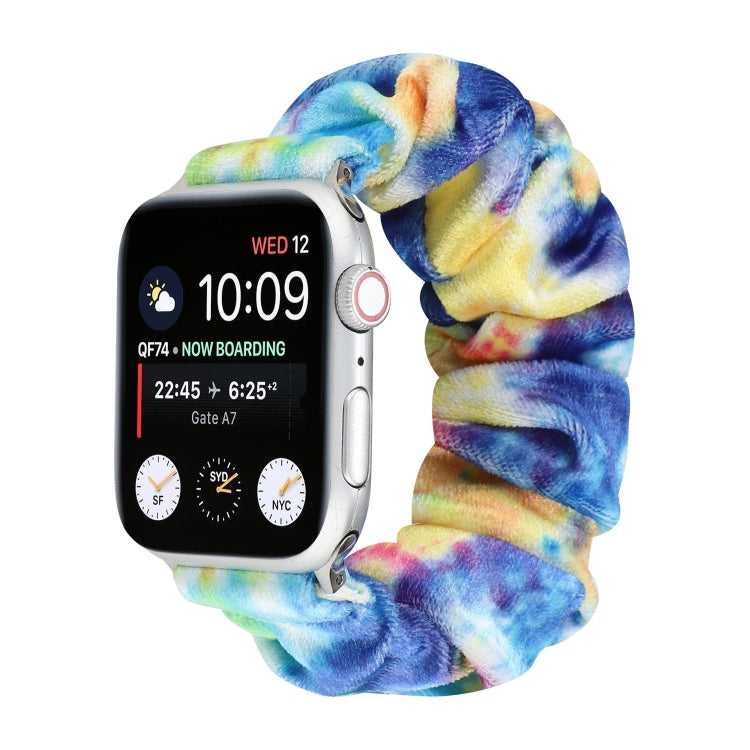 Flannel Hair Ring Replacement Strap Watchband, For Apple Watch Ultra 49mm / Series 8&7 45mm / SE 2&6&SE&5&4 44mm / 3&2&1 42mm, For Apple Watch Series 7 45mm / 6 & SE & 5 & 4 44mm / 3 & 2 & 1 42mm                                                         ...