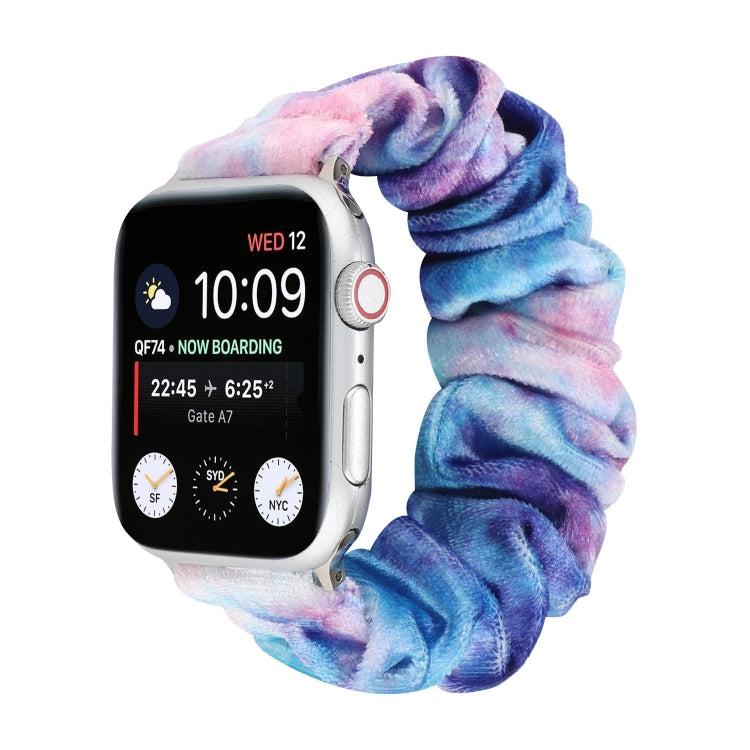 Flannel Hair Ring Replacement Strap Watchband, For Apple Watch Ultra 49mm / Series 8&7 45mm / SE 2&6&SE&5&4 44mm / 3&2&1 42mm, For Apple Watch Series 7 45mm / 6 & SE & 5 & 4 44mm / 3 & 2 & 1 42mm                                                         ...