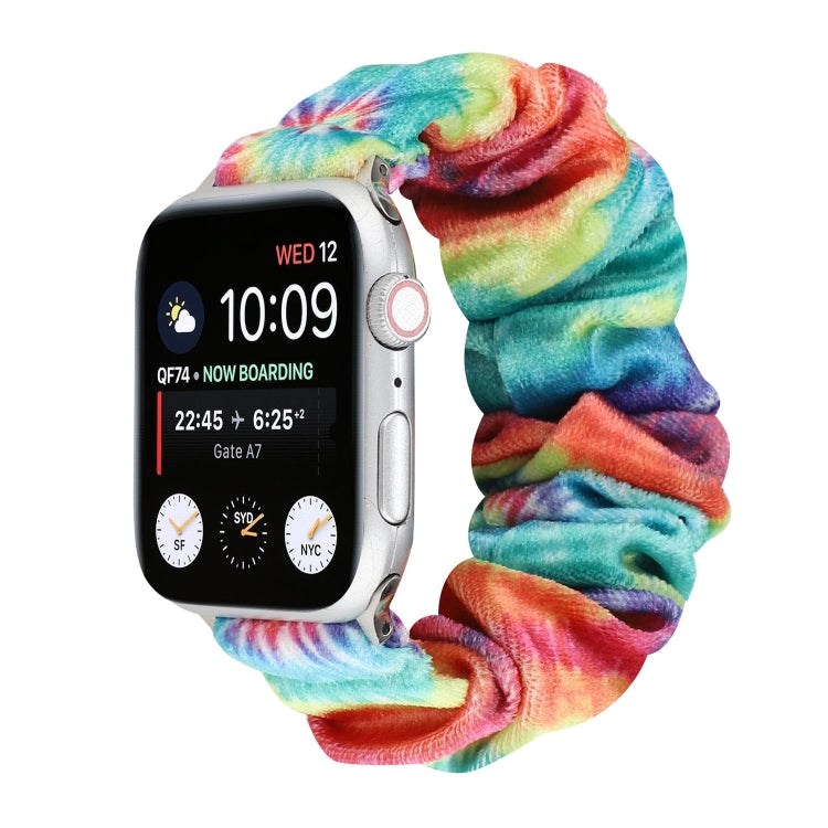 Flannel Hair Ring Replacement Strap Watchband, For Apple Watch Ultra 49mm / Series 8&7 45mm / SE 2&6&SE&5&4 44mm / 3&2&1 42mm, For Apple Watch Series 7 45mm / 6 & SE & 5 & 4 44mm / 3 & 2 & 1 42mm                                                         ...