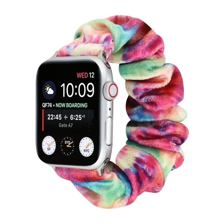 Flannel Hair Ring Replacement Strap Watchband, For Apple Watch Ultra 49mm / Series 8&7 45mm / SE 2&6&SE&5&4 44mm / 3&2&1 42mm, For Apple Watch Series 7 45mm / 6 & SE & 5 & 4 44mm / 3 & 2 & 1 42mm                                                         ...