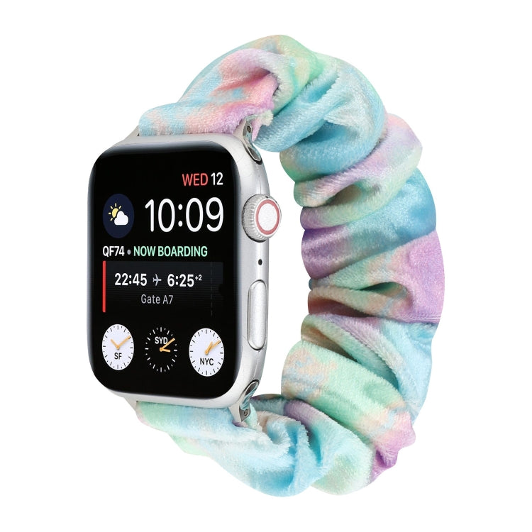 Flannel Hair Ring Replacement Strap Watchband, For Apple Watch Ultra 49mm / Series 8&7 45mm / SE 2&6&SE&5&4 44mm / 3&2&1 42mm, For Apple Watch Series 7 45mm / 6 & SE & 5 & 4 44mm / 3 & 2 & 1 42mm                                                         ...