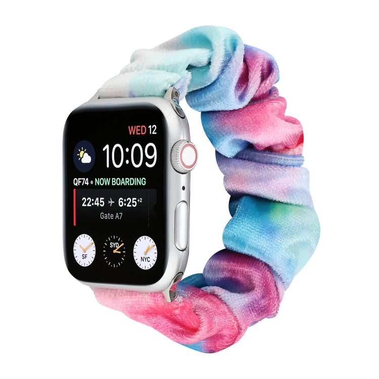 Flannel Hair Ring Replacement Strap Watchband, For Apple Watch Ultra 49mm / Series 8&7 45mm / SE 2&6&SE&5&4 44mm / 3&2&1 42mm, For Apple Watch Series 7 45mm / 6 & SE & 5 & 4 44mm / 3 & 2 & 1 42mm                                                         ...