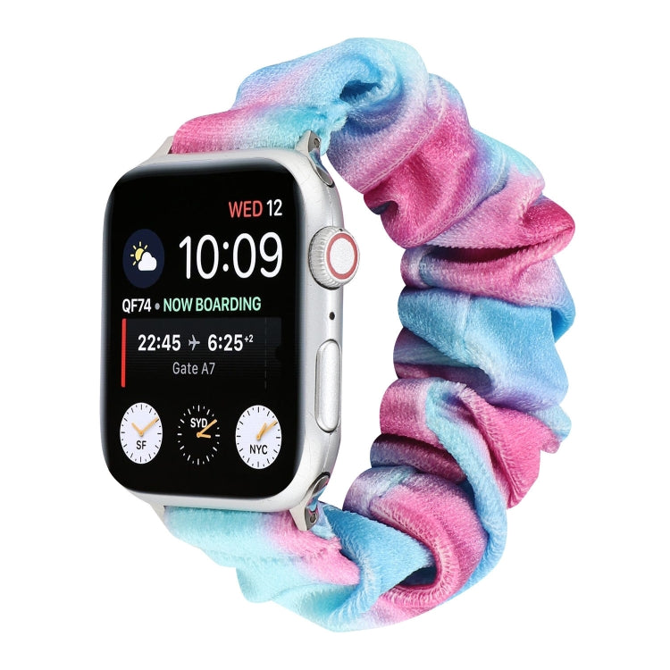 Flannel Hair Ring Replacement Strap Watchband, For Apple Watch Ultra 49mm / Series 8&7 45mm / SE 2&6&SE&5&4 44mm / 3&2&1 42mm, For Apple Watch Series 7 45mm / 6 & SE & 5 & 4 44mm / 3 & 2 & 1 42mm                                                         ...