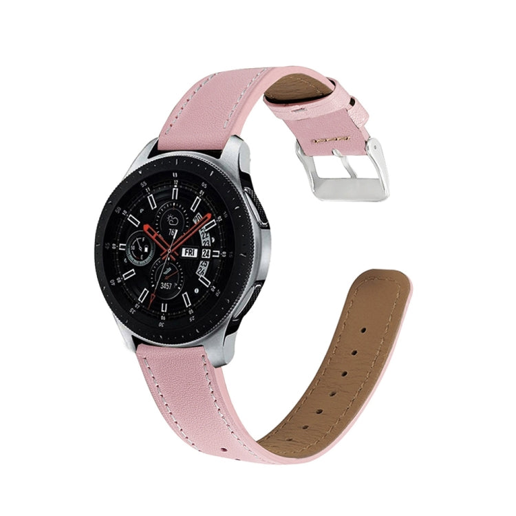 Rundes Armband aus echtem Leder als Ersatz für Samsung Galaxy Watch 3 (41 mm, 45 mm, 42 mm, 46 mm).