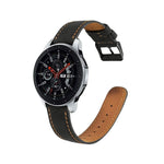 Rundes Armband aus echtem Leder als Ersatz für Samsung Galaxy Watch 3 (41 mm, 45 mm, 42 mm, 46 mm).